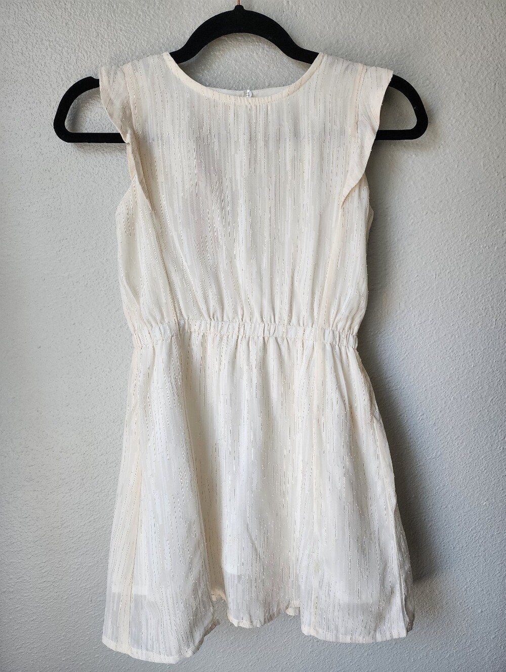 The Sunday Collective Twinkle Princess Lurex Flutter Sleeve Dress Size 8Y NWT